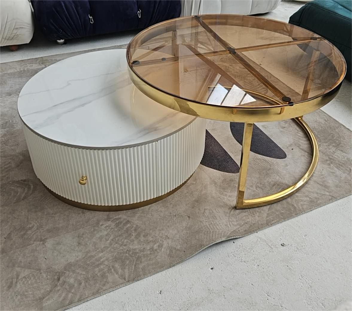 Anastasia Nesting Coffee Table Set, For Display