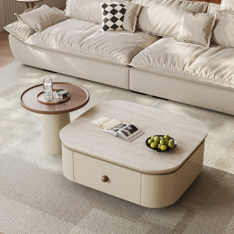 Meer Rectangle Coffee Table Set With Storage styled for rectangular coffee table