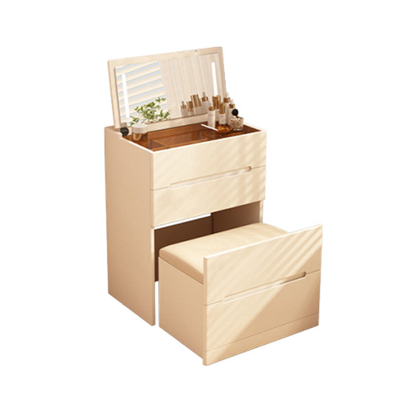 Prudence Dressing Table With Storage Stool, Cream-Rit Concept-Rit Concept
