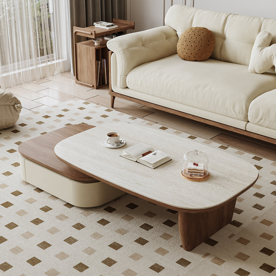 Elbaz Extendable Coffee Table Set With Storage - elbaz extendable coffee table UK