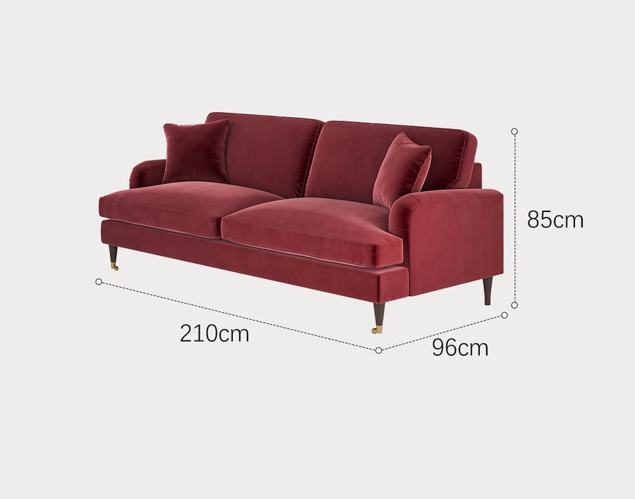 Shafique Two Seater Sofa, Loveseat, Velvet or Linen product image 14
