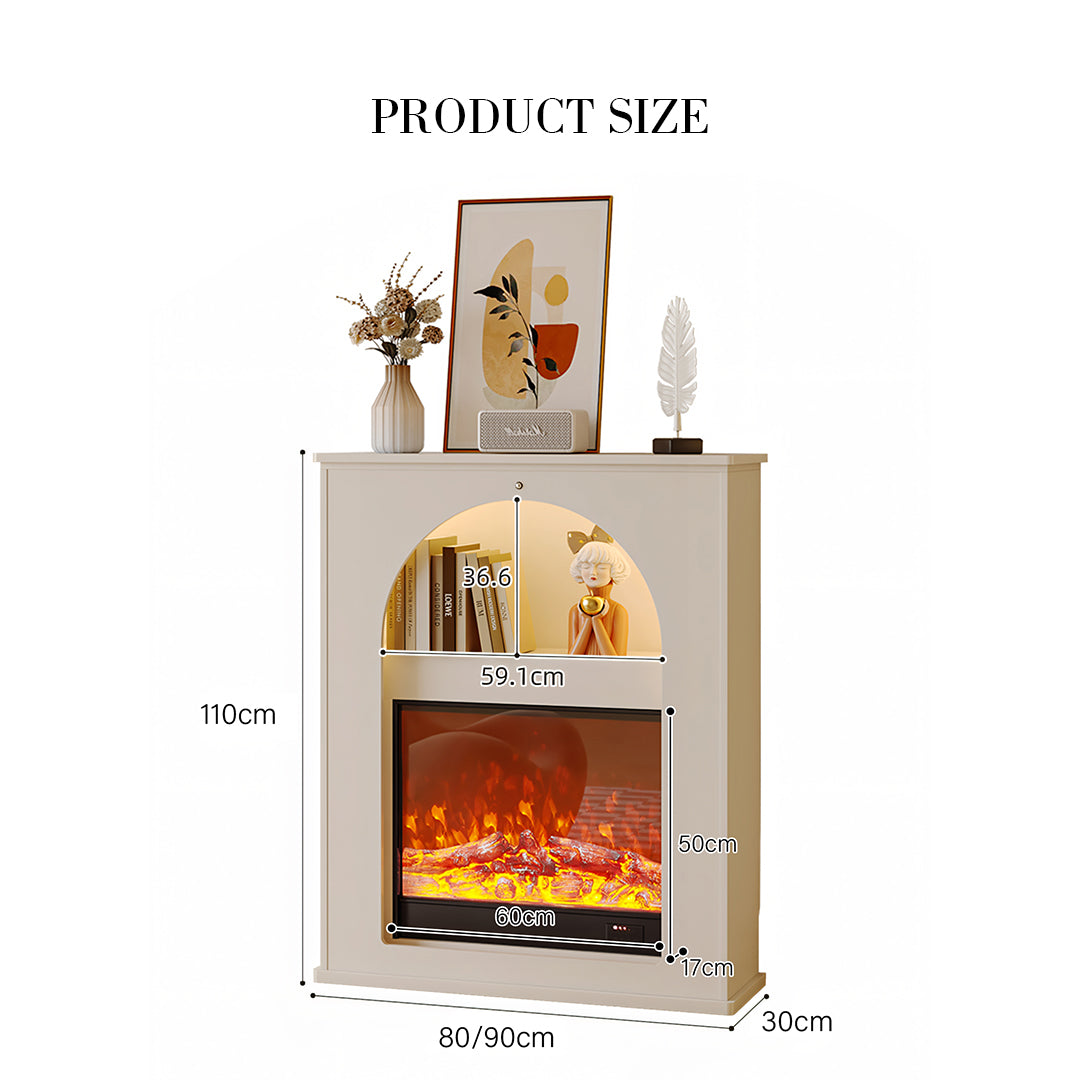 Slimline Console Table With LED Light And Fake Fireplace-Rit Concept-Rit Concept