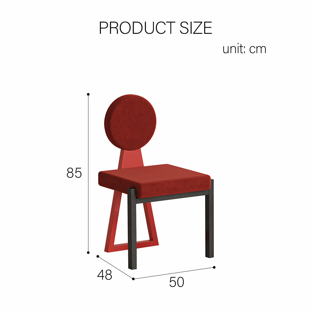 Adetokunbo Accent Dining Chair, Black & Red
