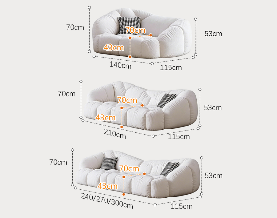 Owen Marshmallow Two Seater Sofa, OFF White, Real Leather product image 7