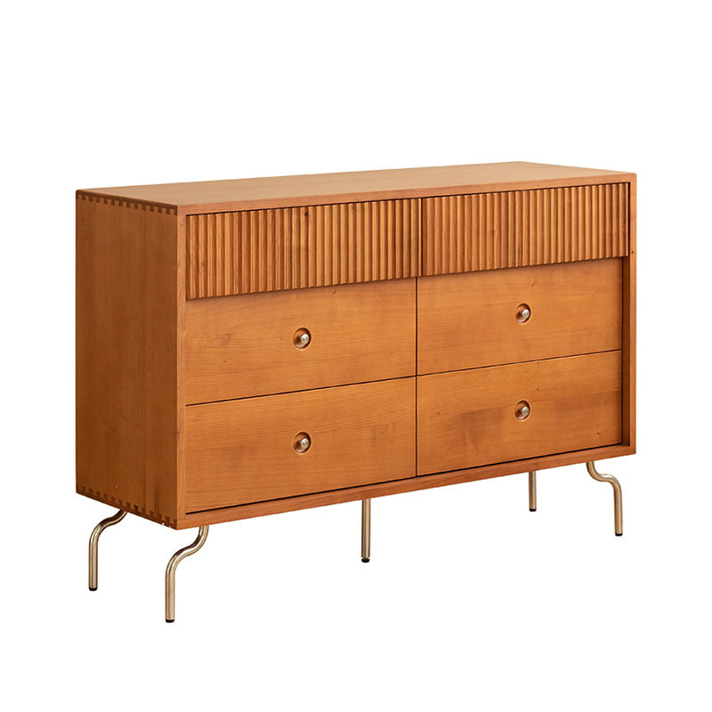 Una Drawer Sideboard, Cherry Wood - wooden storage sideboard