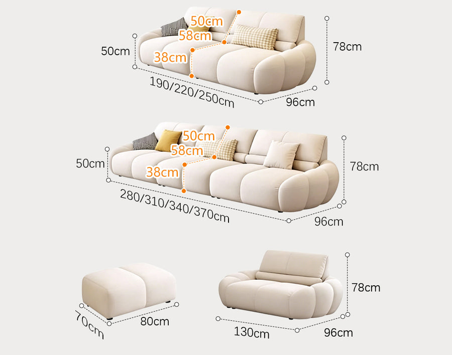 Gia Round Curved Three Seater Sofa product image 9