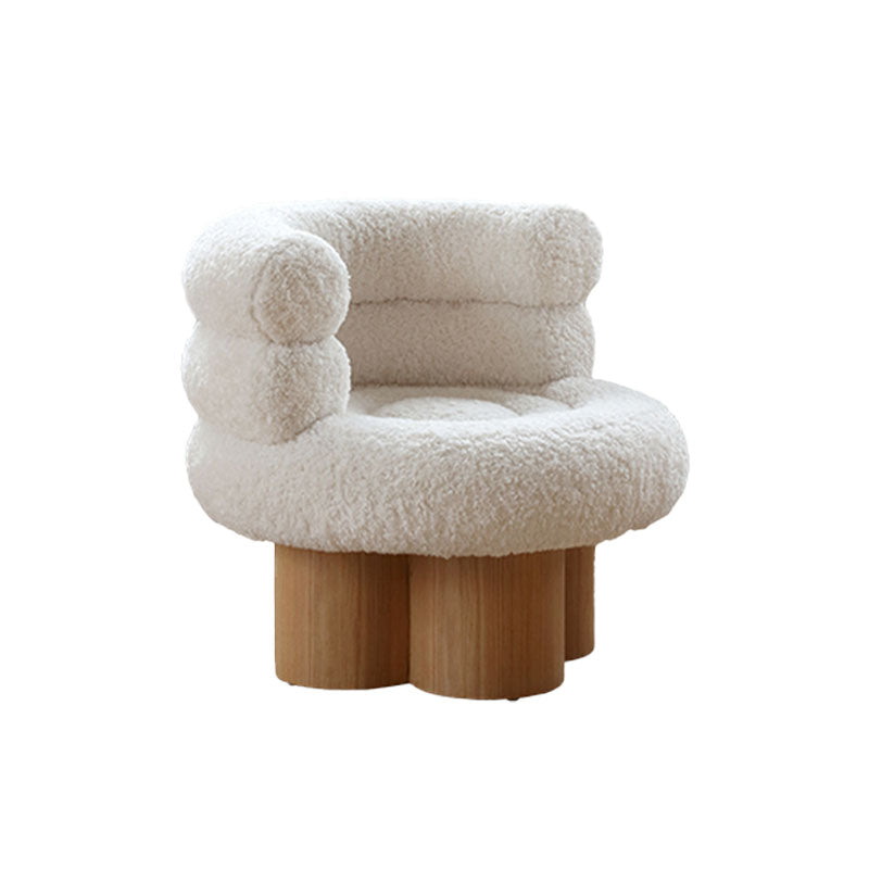 Enid Armchair, White Armchair detail view for for living room