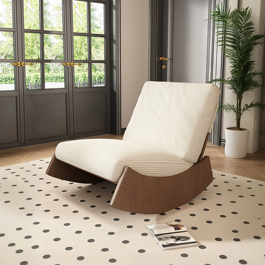 Anaya Rocking Chair, Corduroy & Wood - accent chair UK