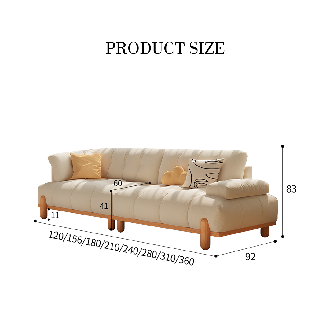 Ariadna Comfy Two Seater, Three Seater Sofa, Suede, Cream-Rit Concept-Rit Concept