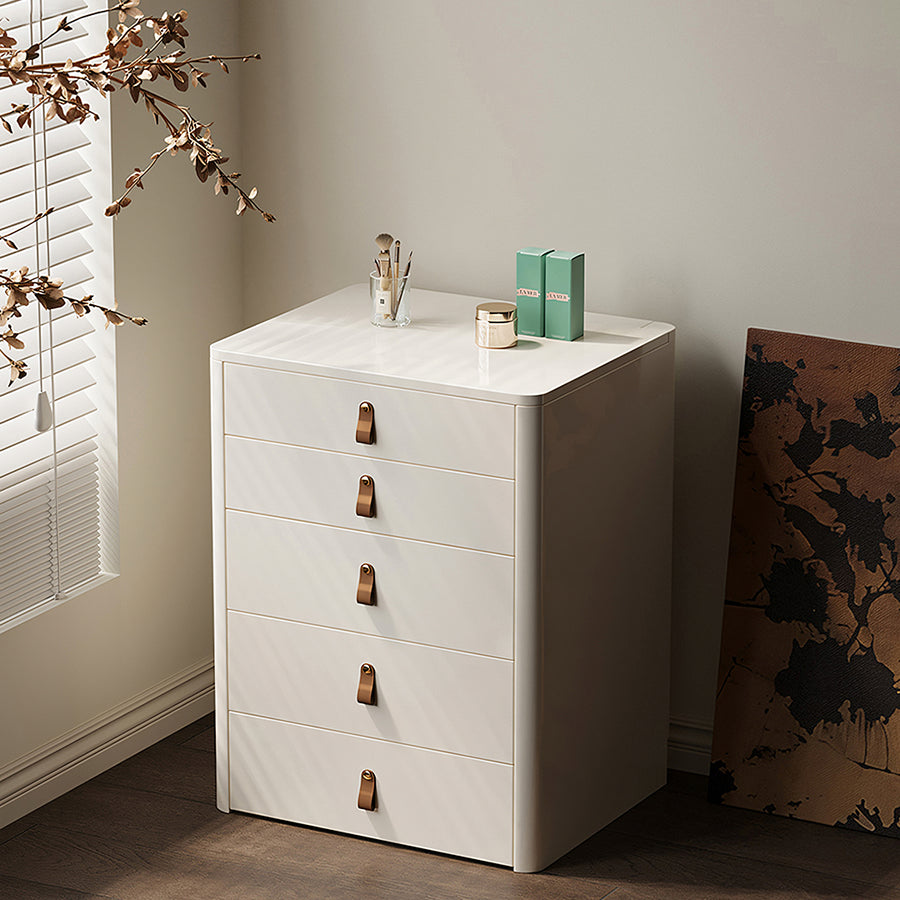 Flores Small Dressing Table With LED Mirror & Chair, Off White product image 7