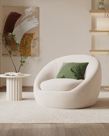 Watanabe Round Lounge Chair, Green Or White
