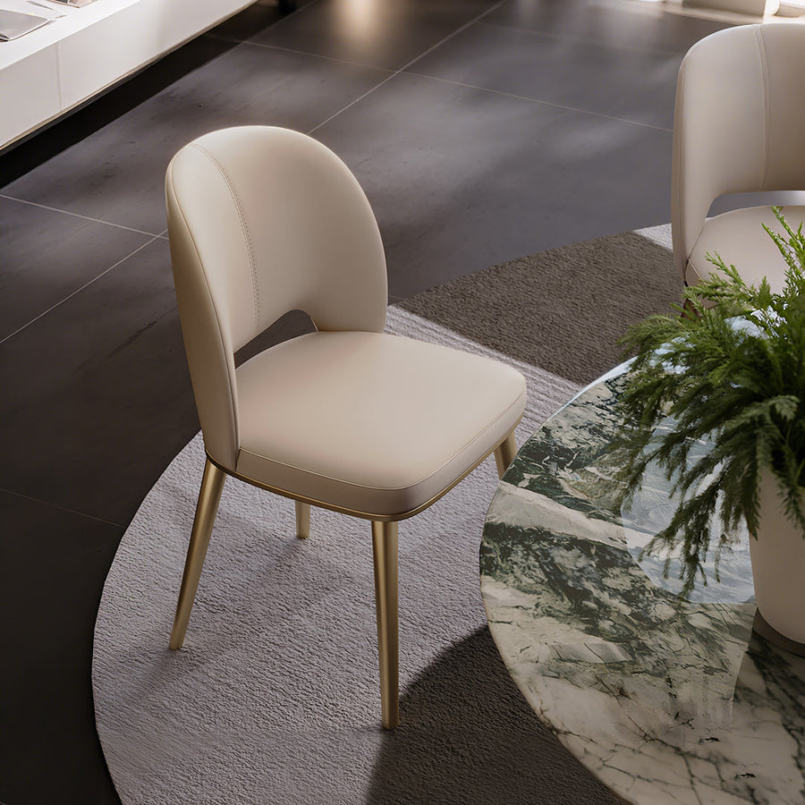 Shankar Leather Dining Chair, More Leg Colours - shankar leather dining chair UK