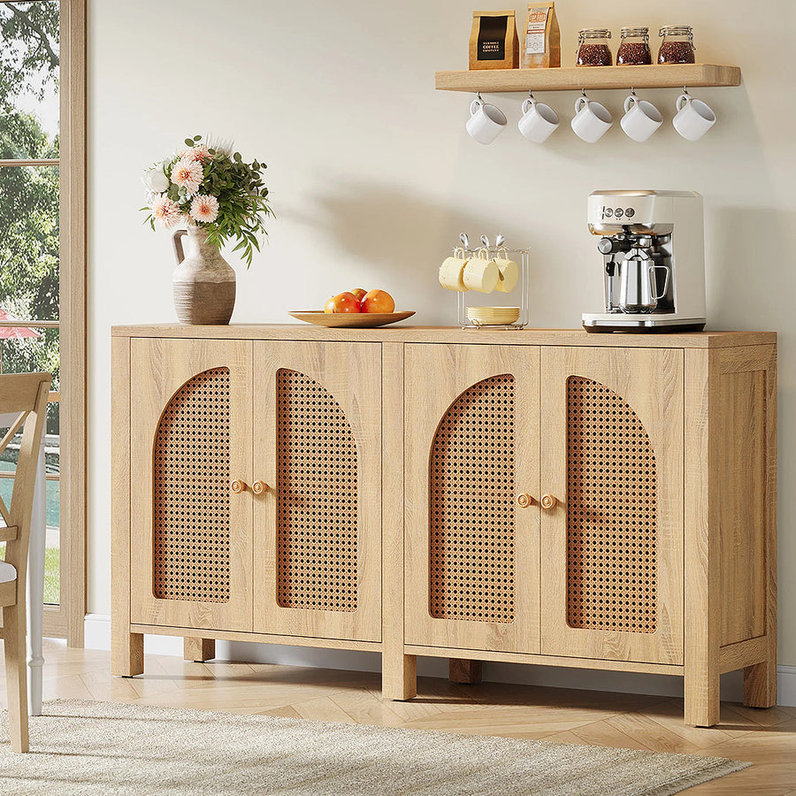 Sawyer Rattan Sideboard, Storage Cabinet - sawyer rattan sideboard rattan sideboard UK