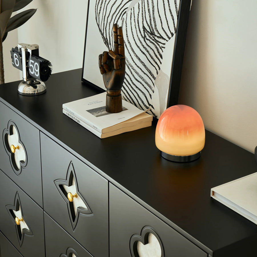 Amalia Narrow Sideboard, Art Deco Sideboard, Black