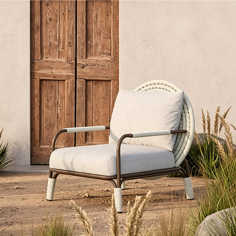 Hodge Outdoor Lounge Chair, Rattan