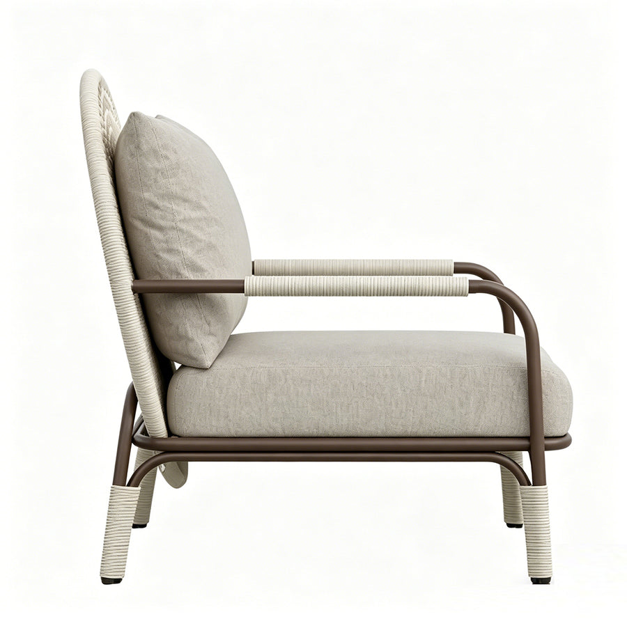 Hodge Outdoor Lounge Chair, Rattan