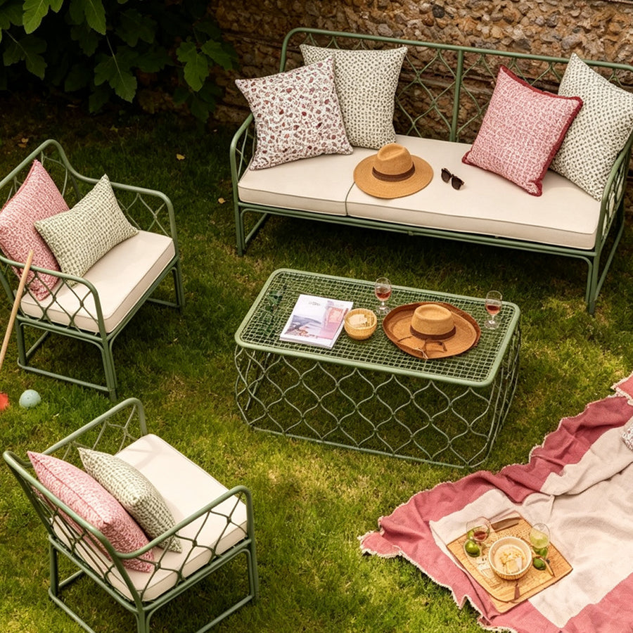 Rizzo Garden Outdoor Sofa Set, Green
