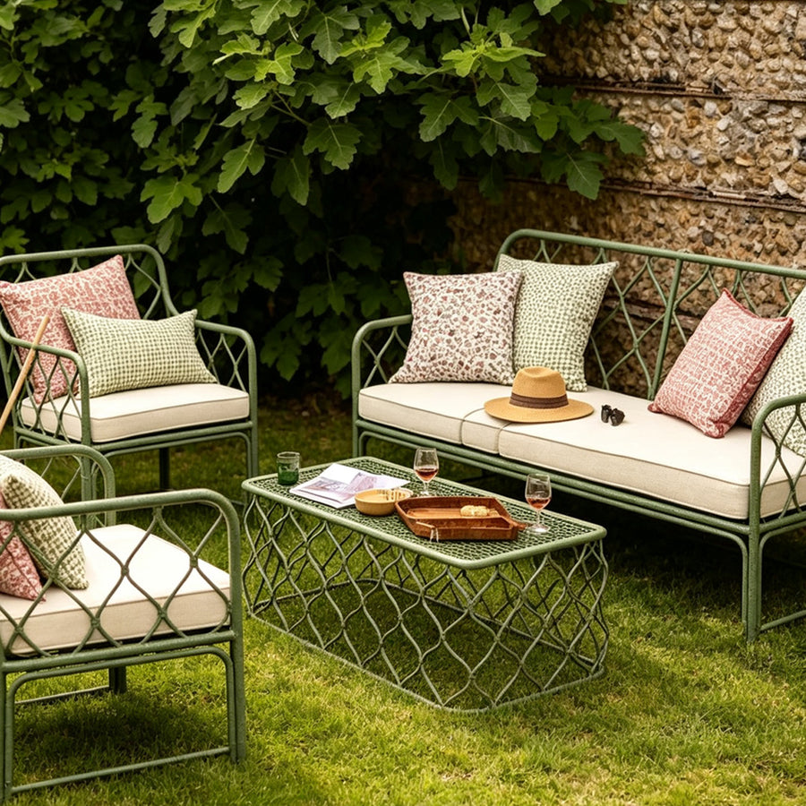 Rizzo Garden Outdoor Sofa Set, Green