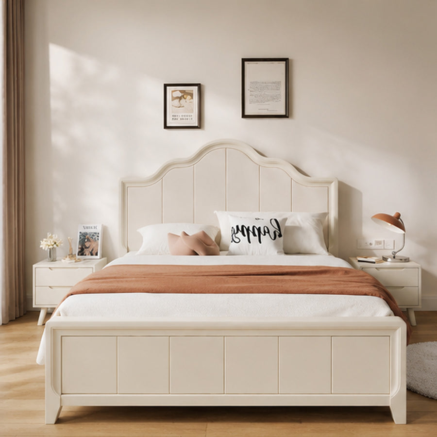 Agnes King Size / Super King Size Bed With Storage, Cream