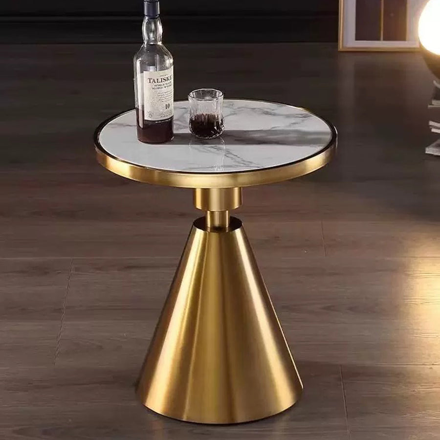Modern Side Table, Black/ Gold