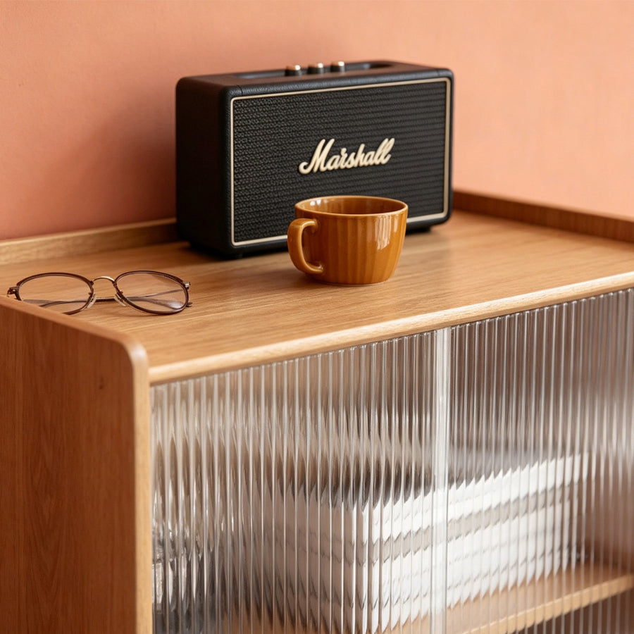 Laura Sideboard with Glass Door and Drawer, Oak