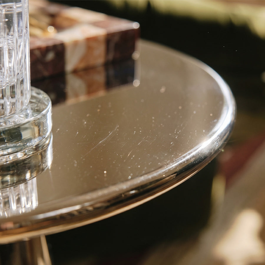Ghosh Side Table, Stainless Steel