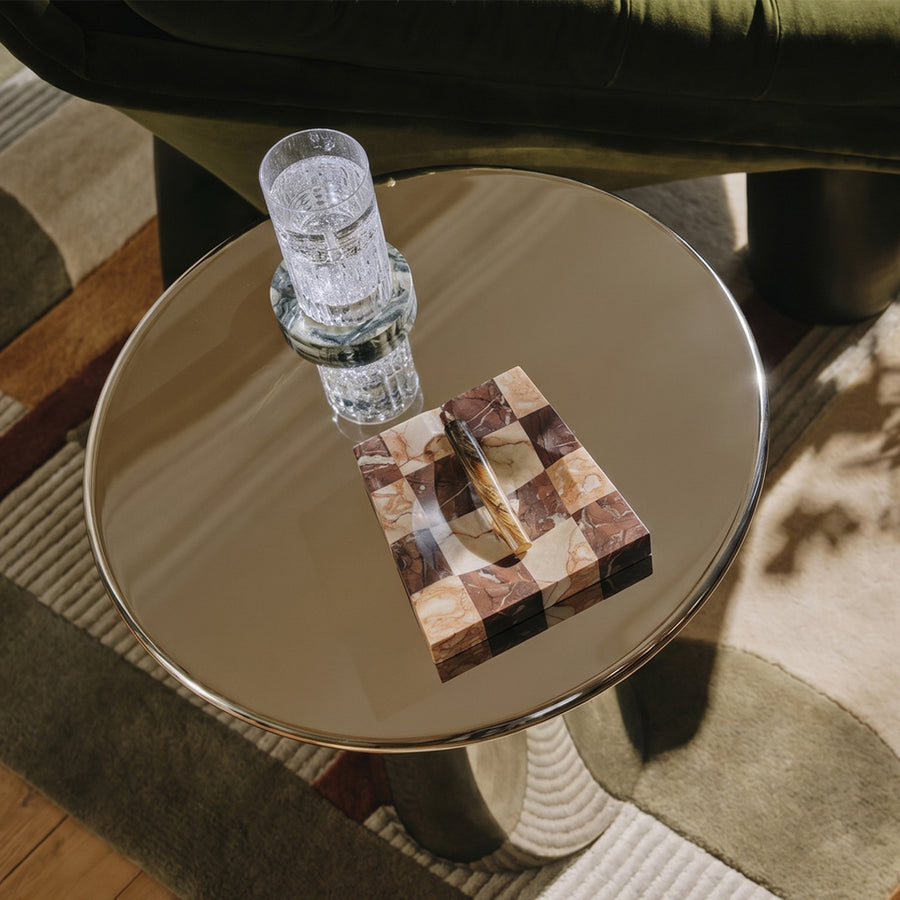 Ghosh Side Table, Stainless Steel