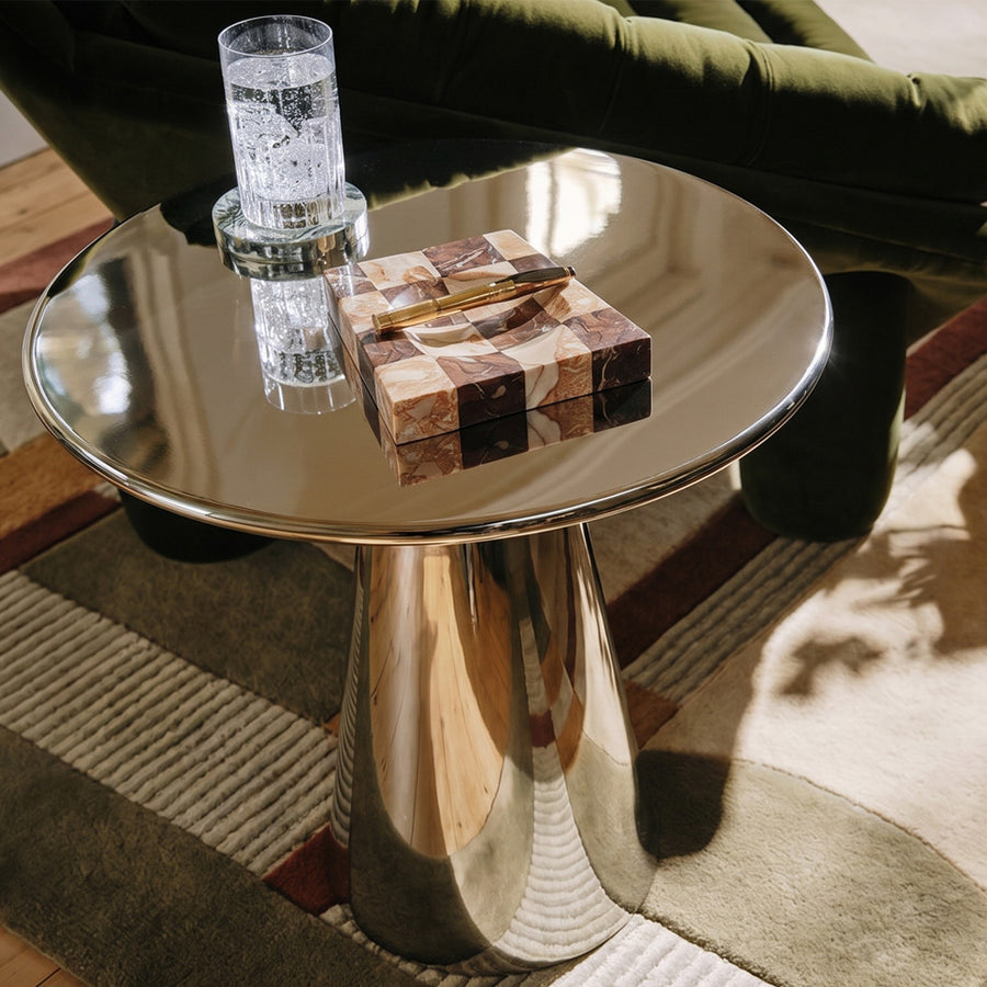 Ghosh Side Table, Stainless Steel