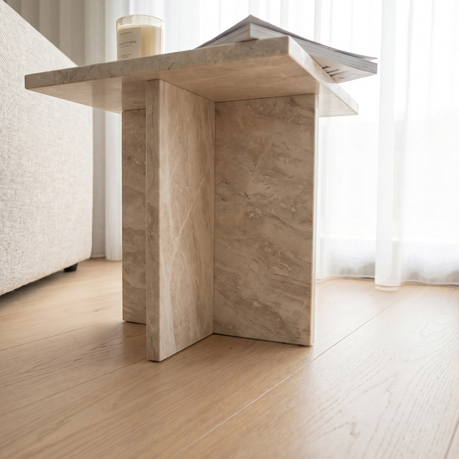 Karamchand Small Side Table, Marble