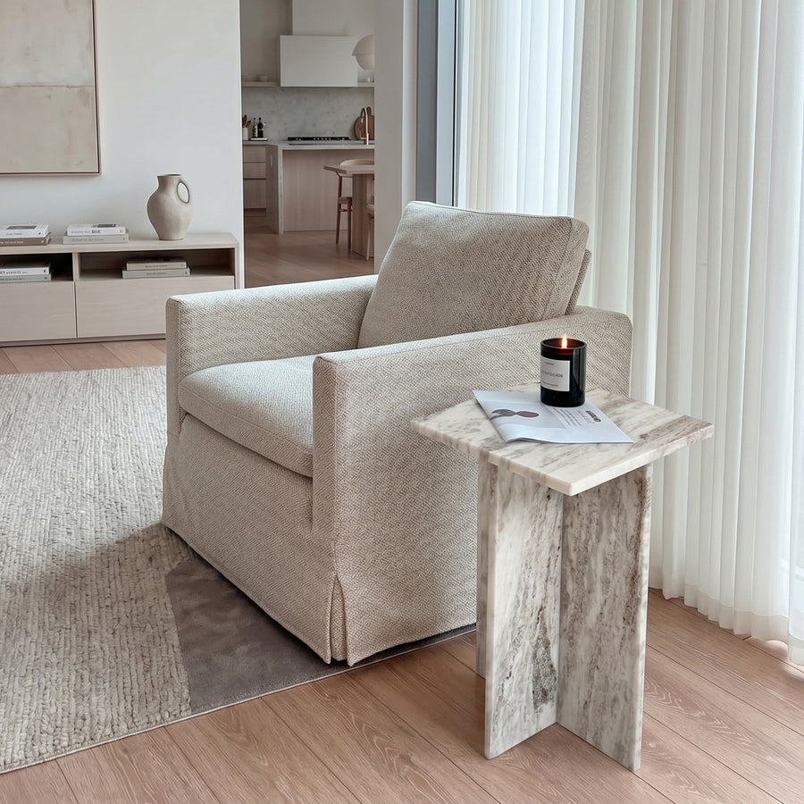 Karamchand Small Side Table, Marble
