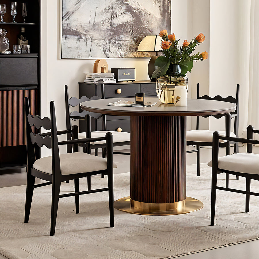 Jiro Dining Chair With Arms, Sold Wood styled for wooden dining chairs