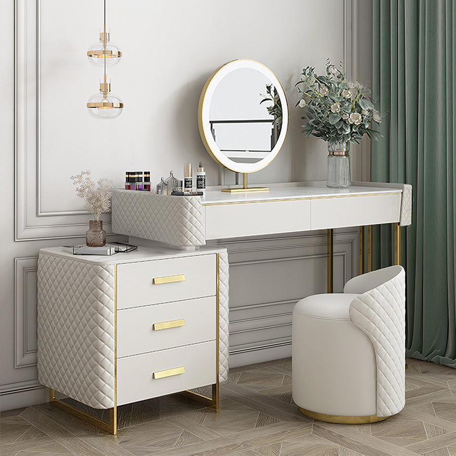 Devorit Dressing Table lifestyle view with metal dressing table