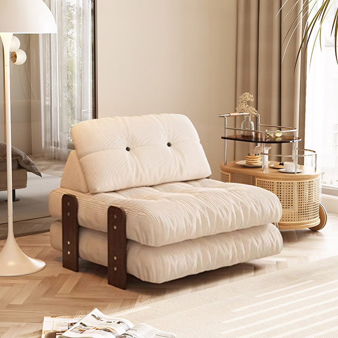 Rachman Sleeper Armchair, Single Seater Bed, Cream