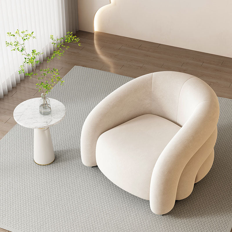 Classic U18 Armchair, White Velvet in a modern UK home