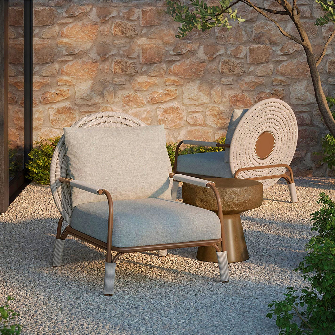 Hodge Outdoor Lounge Chair, Rattan