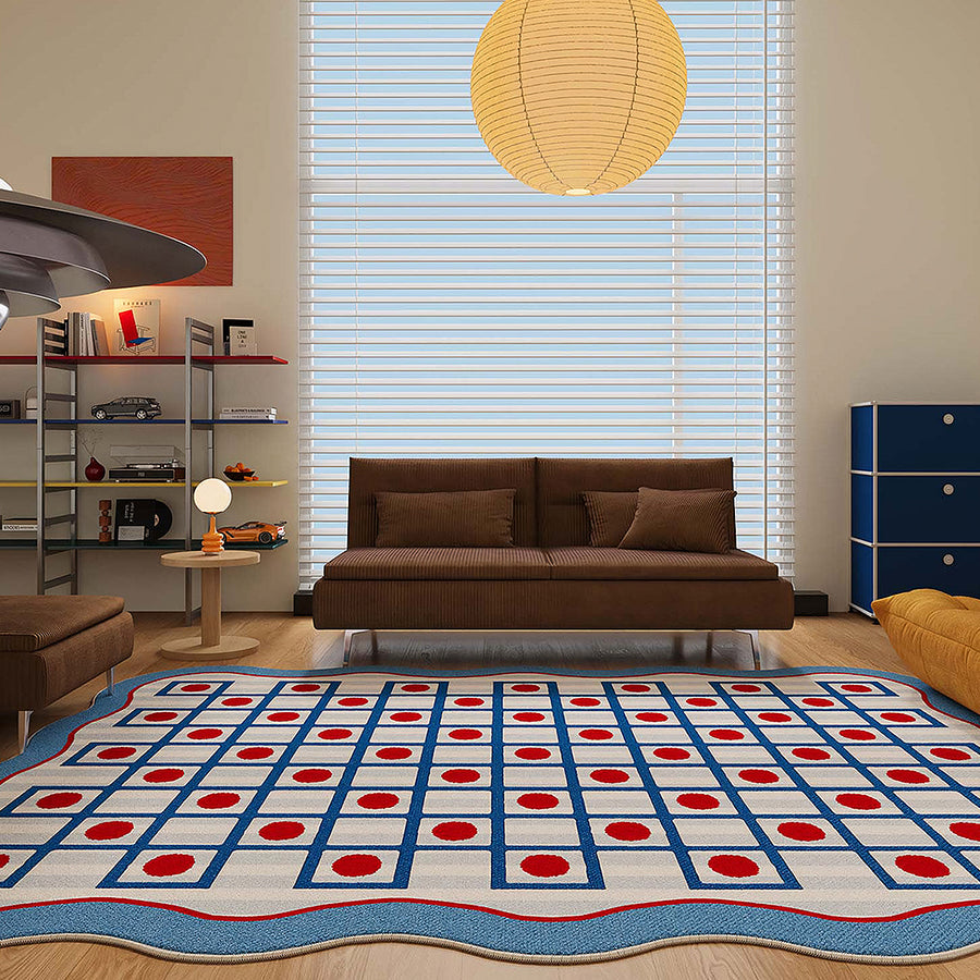 Penelope Retro Rug, Various Styles Available styled for living room rug UK