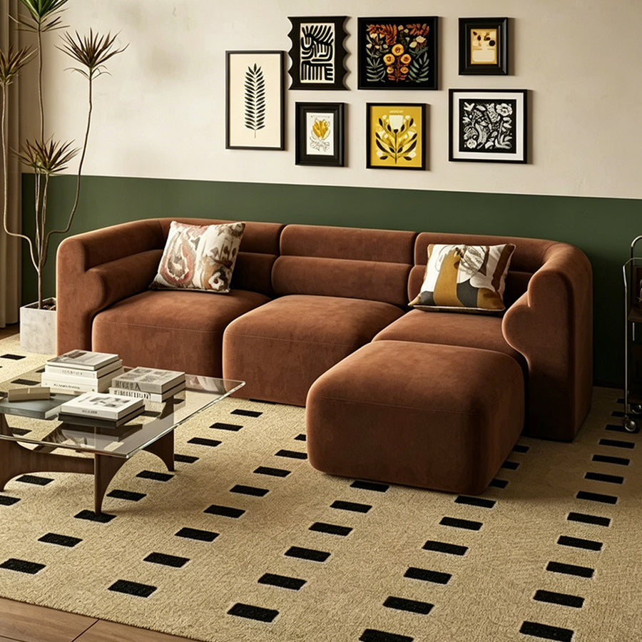 Bae Three Seater Corner Sofa lifestyle view with 3 seater corner sofa