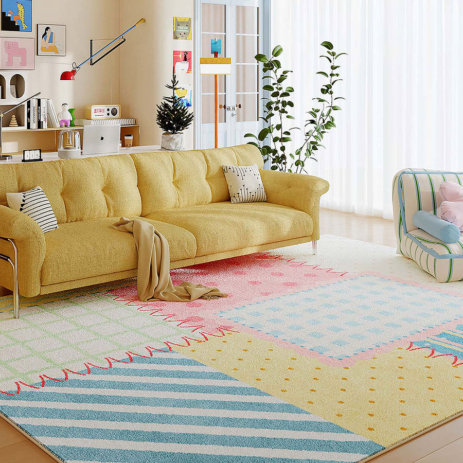 Juniper Camo Texture Mix Rug styled for living room rug UK