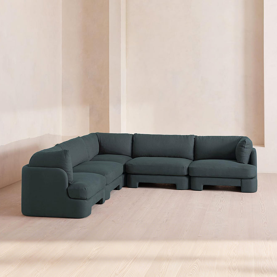 Dominguez L Shape Four Seater Sofa, Modular Corner Sofa, Boucle styled for l shape four corner sofa for living room