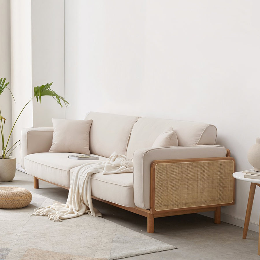 Villa Rattan Two Seater Sofa front view as a small two seater sofa