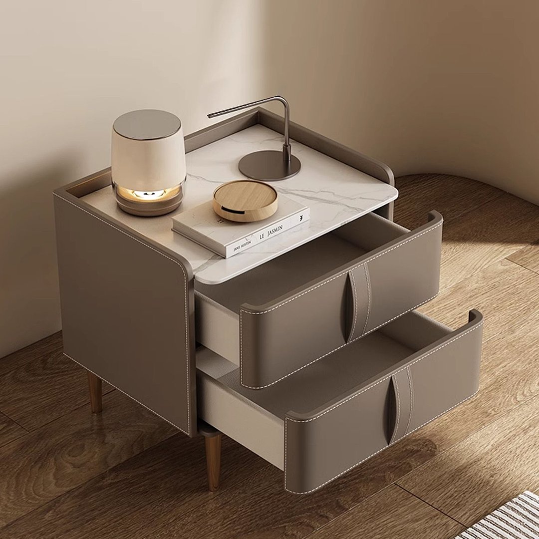 Yano Bedside Table, Solid Wood, Brown-Rit Concept-Rit Concept