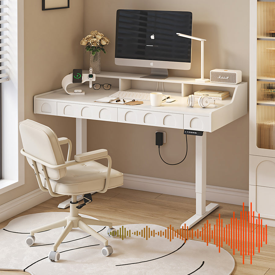 Freya Smart Standing Office Desk, Up And Down, Electric Height Adjustable styled for tan office desk