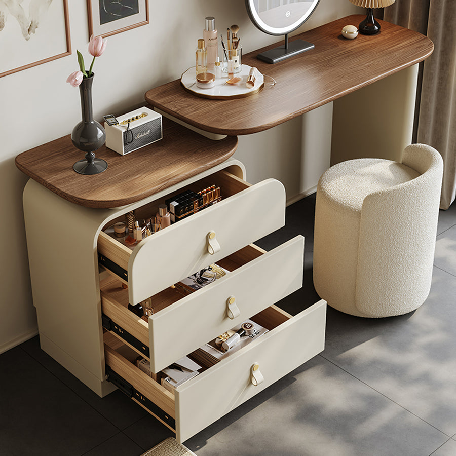 Stewart Dressing Table With Chest Of Drawers & Round Mirror, Solid Wood product image 9