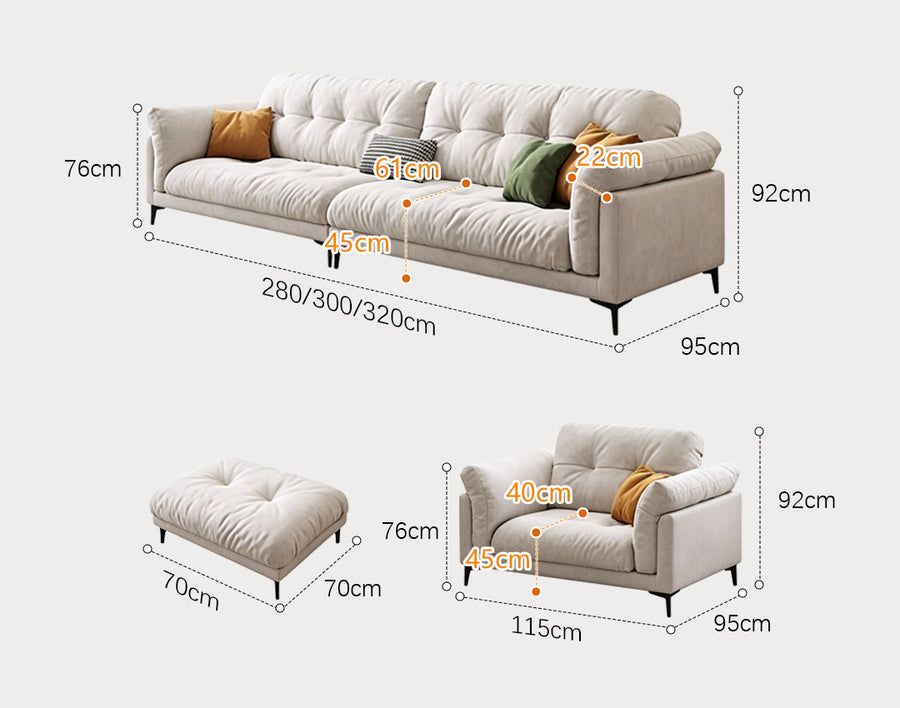 Briar Two Seater, Three Seater, Four Seater Sofa, Velvet product image 8