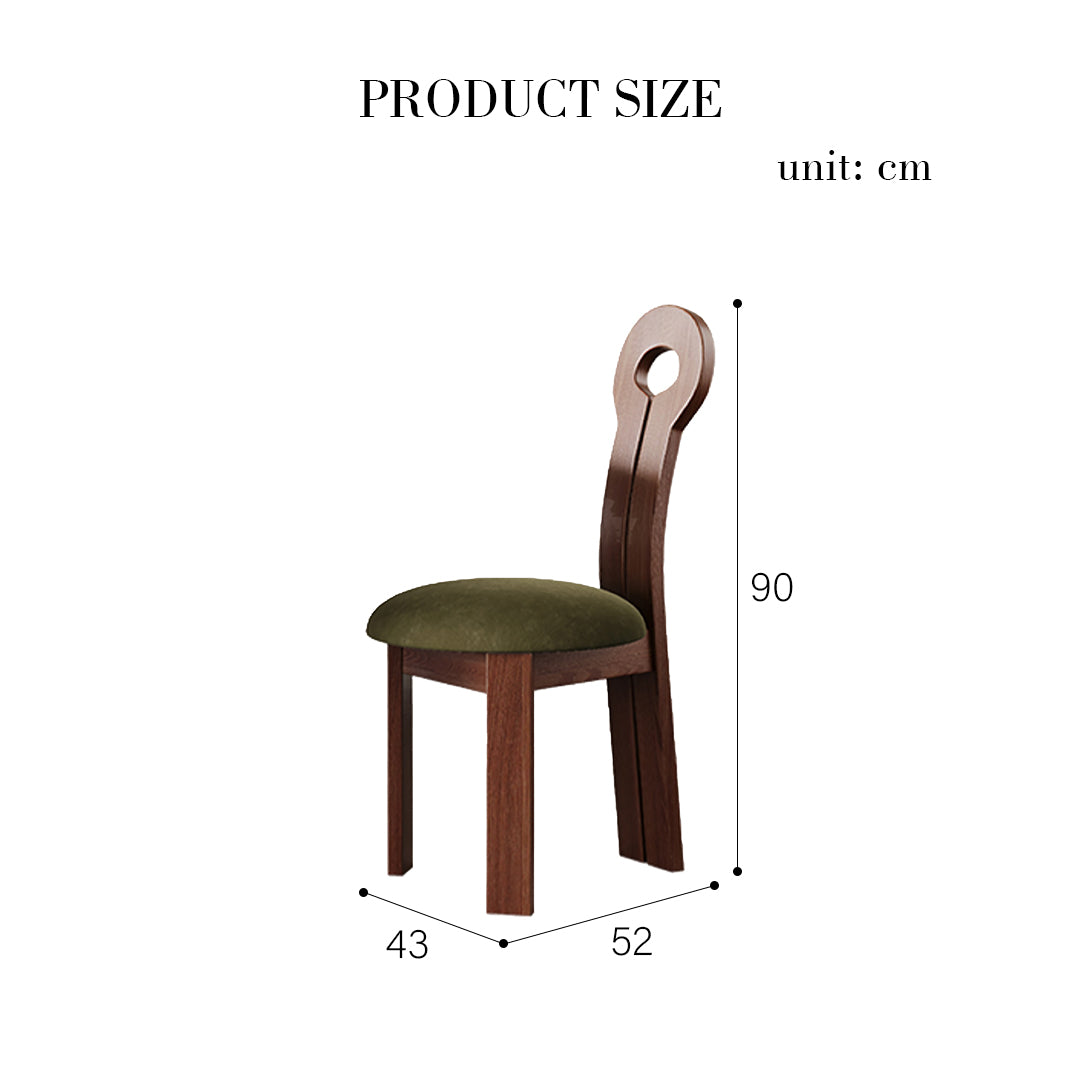 Stephanie Dining Table Set, Dark Oak & Cream