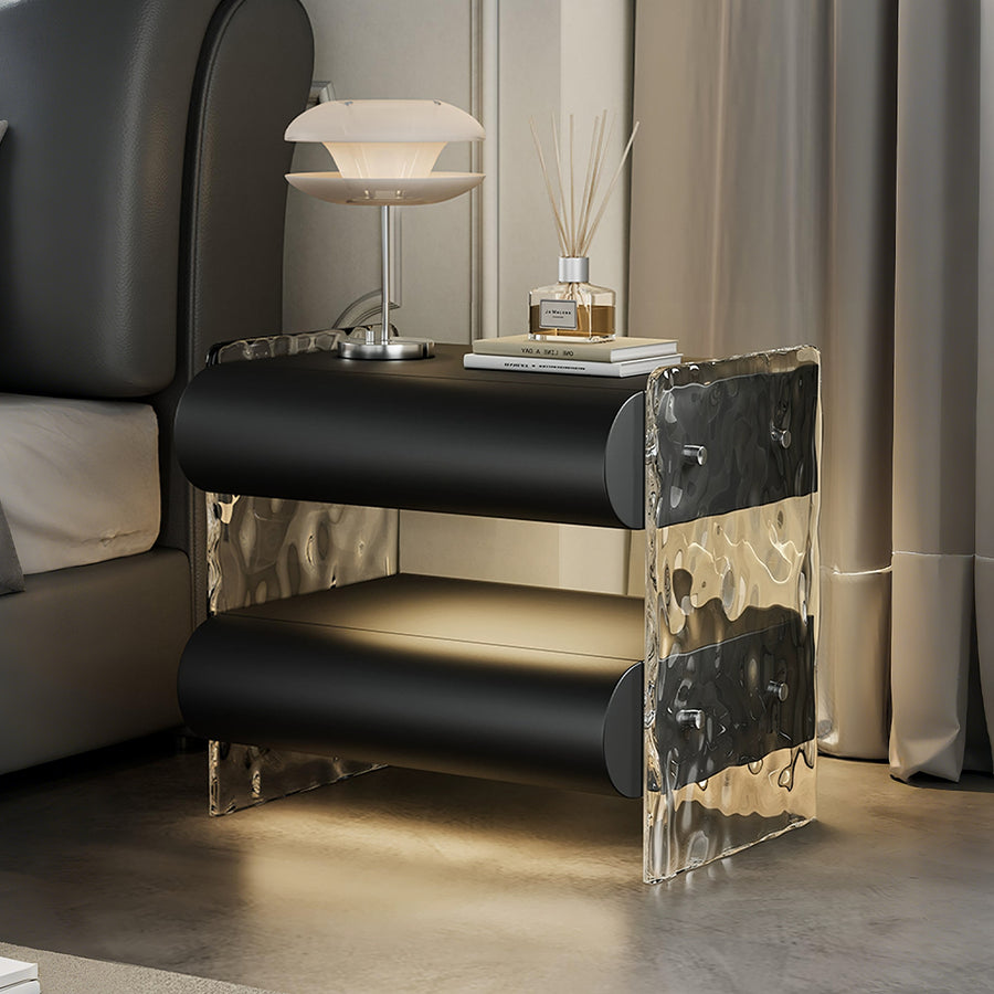 Figueroa Bedside Table With Storage & Light Strip - figueroa bedside light strip bedside table UK
