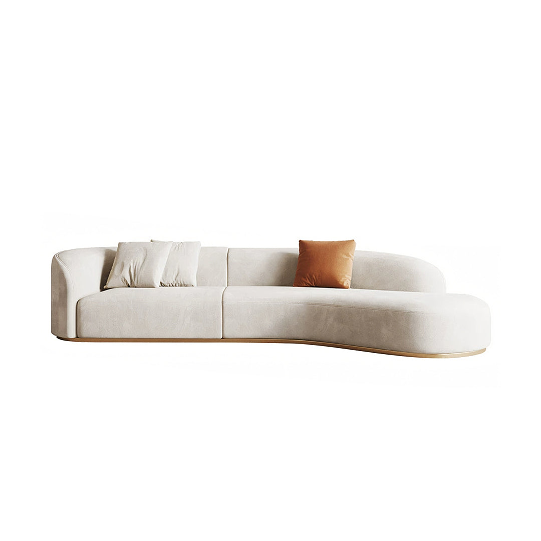 Welby Three Seater, Four Seater Curved Sofa, Velevt