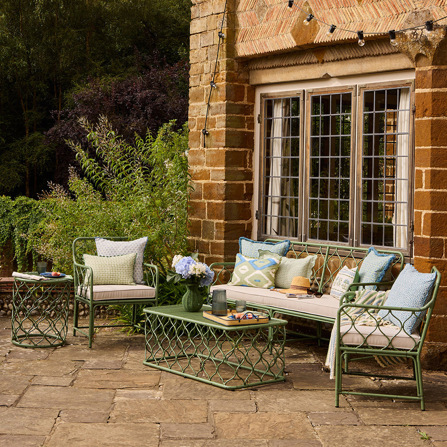 Rizzo Garden Outdoor Sofa Set, Green-shell chair-Rit Concept-Rit Concept