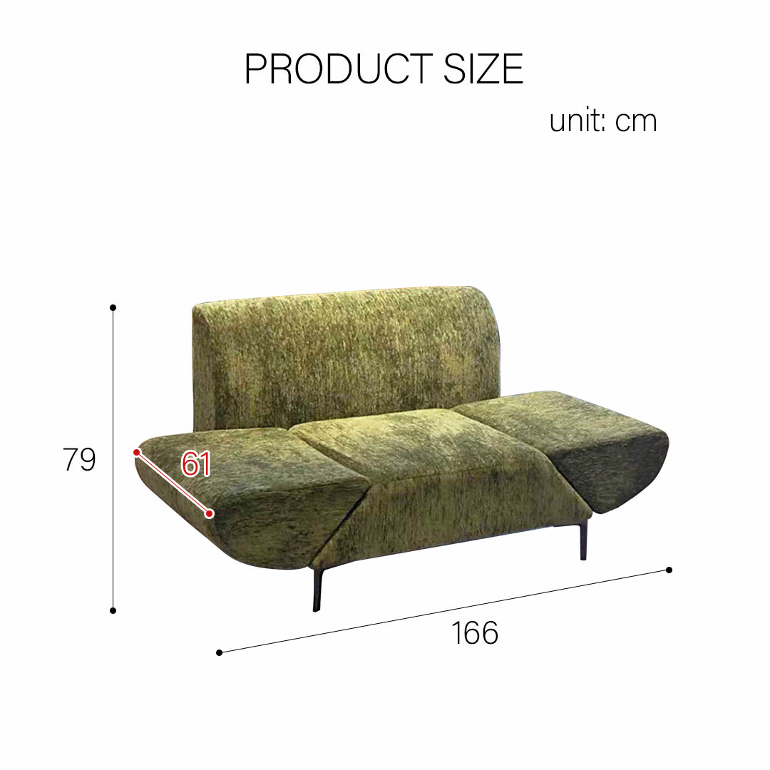 Qadir Deformable Sofa Bed, Armchair, Green