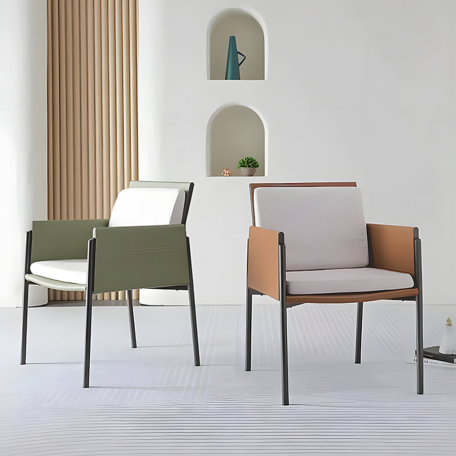Decker Dining Chair With Armrests, Leather - decker armrests leather dining chair UK